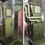 Before and after installation of Carrier 96 Efficient Gas Furnace
